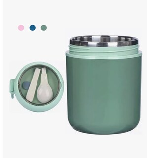 Foto 1 | Lonchera Xtellar Termica Acero Inoxidable De 530ml Incluye Cuchara Color Verde