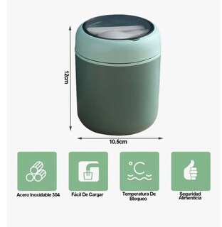 Foto 2 | Lonchera Xtellar Termica Acero Inoxidable De 530ml Incluye Cuchara Color Verde