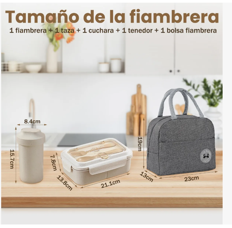 Foto 5 pulgar | Fiambrera Xtellar Loncheras Escolares Fiambrera Bolsa Termica Tazas
