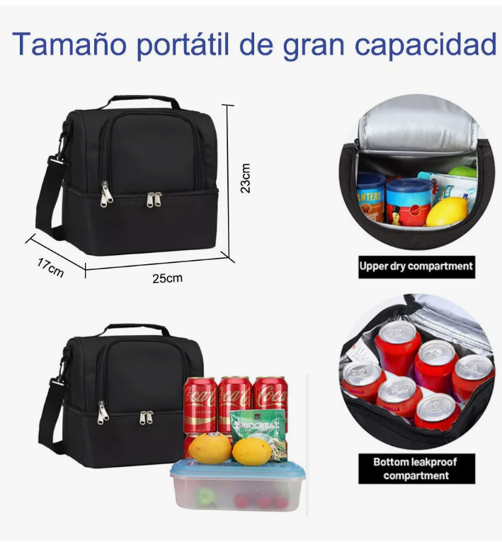 Foto 4 pulgar | Bolsa Xtellar De Almuerzo Práctica De Gran Capacidad Y Doble Capa