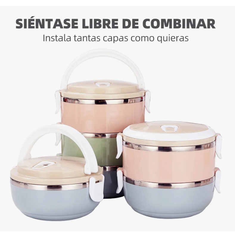 Foto 4 pulgar | Toper Xtellar Termico De 3 Pisos Lunch Box Fiambrera Escuela Oficina