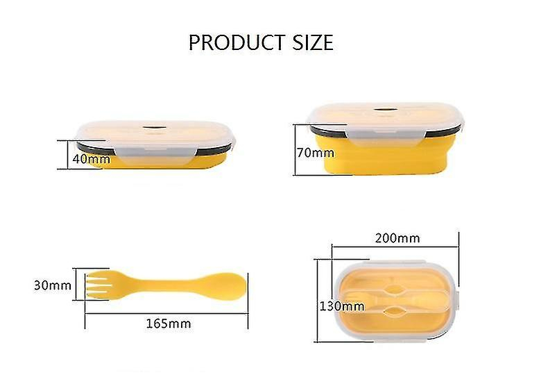 Foto 5 pulgar | Contenedores De Almacenamiento Doméstico Huoguo Lonchera De Silicona De 800 Ml - Venta Internacional.