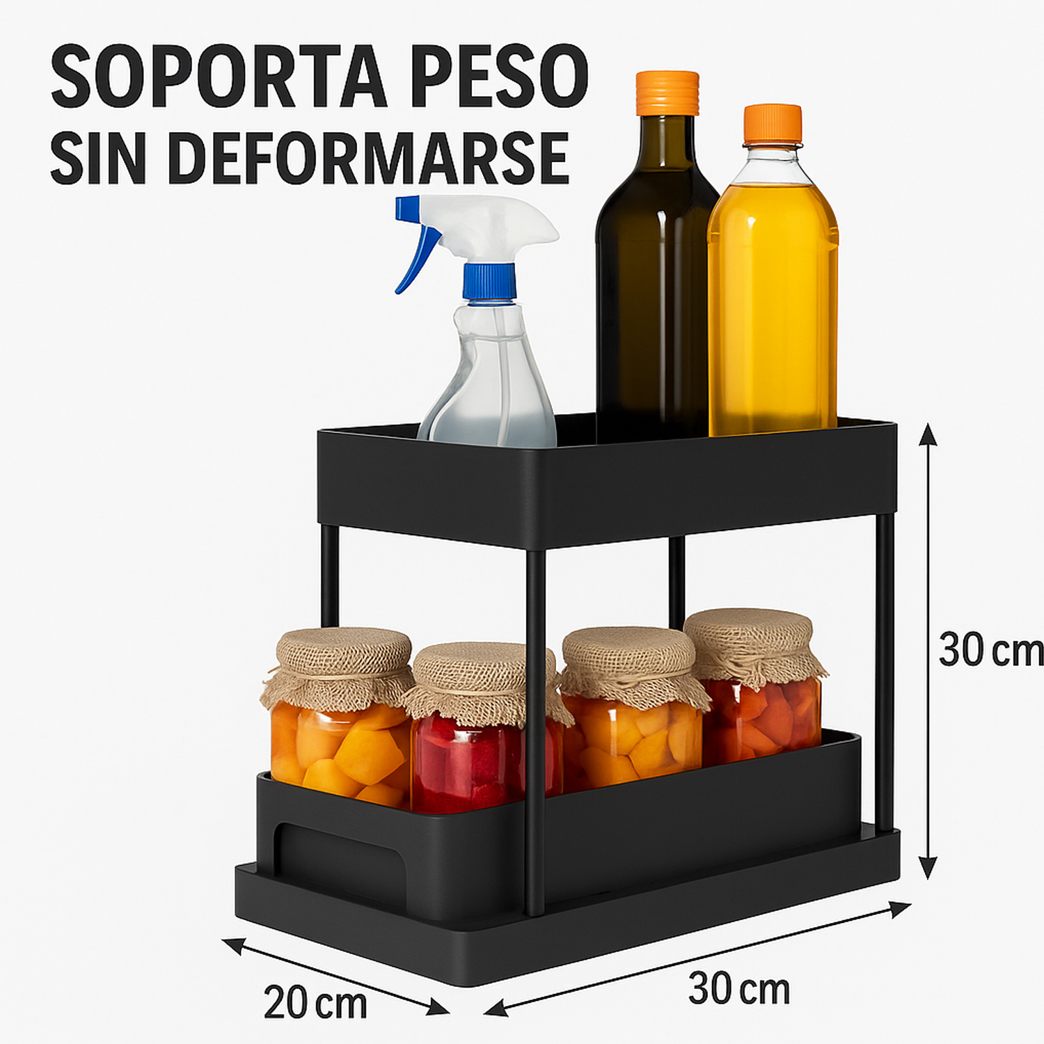 Foto 7 pulgar | Organizador Cocina Acero Jauz Color Negro