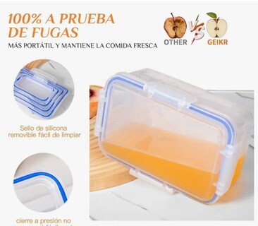 Foto 2 | Contenedores Xtellar De Almacenamiento Hermético De Cocina, 8 Piezas