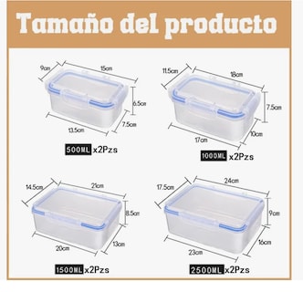 Foto 4 | Contenedores Xtellar De Almacenamiento Hermético De Cocina, 8 Piezas