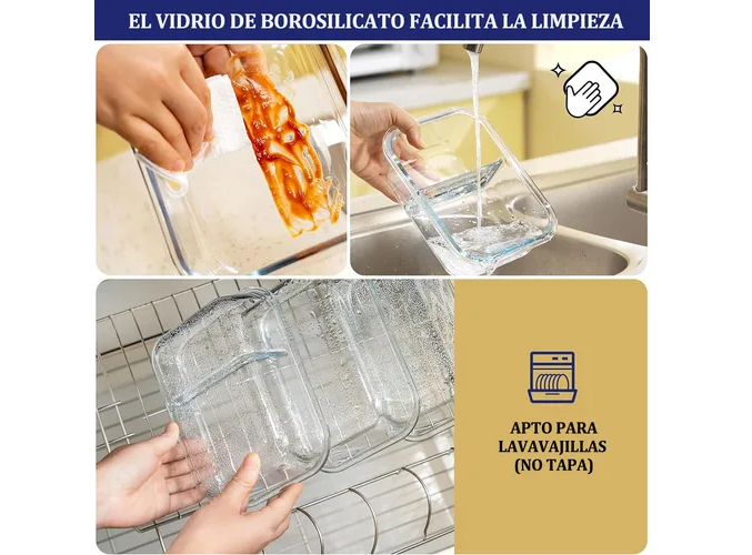 Foto 5 pulgar | Contenedores Xtellar Tóper Vidrio Herméticos Recipiente