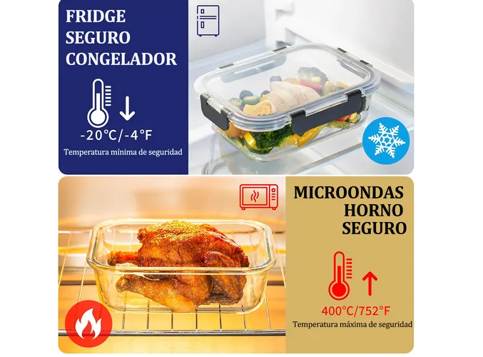 Foto 5 | Contenedores Xtellar Tóper Vidrio Herméticos Recipiente
