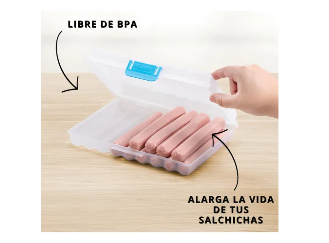 Foto 4 pulgar | Tupper Xtellar Contenedor Para Guardar Y Conservar Salchichas