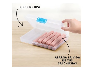 Foto 3 | Tupper Xtellar Contenedor Para Guardar Y Conservar Salchichas