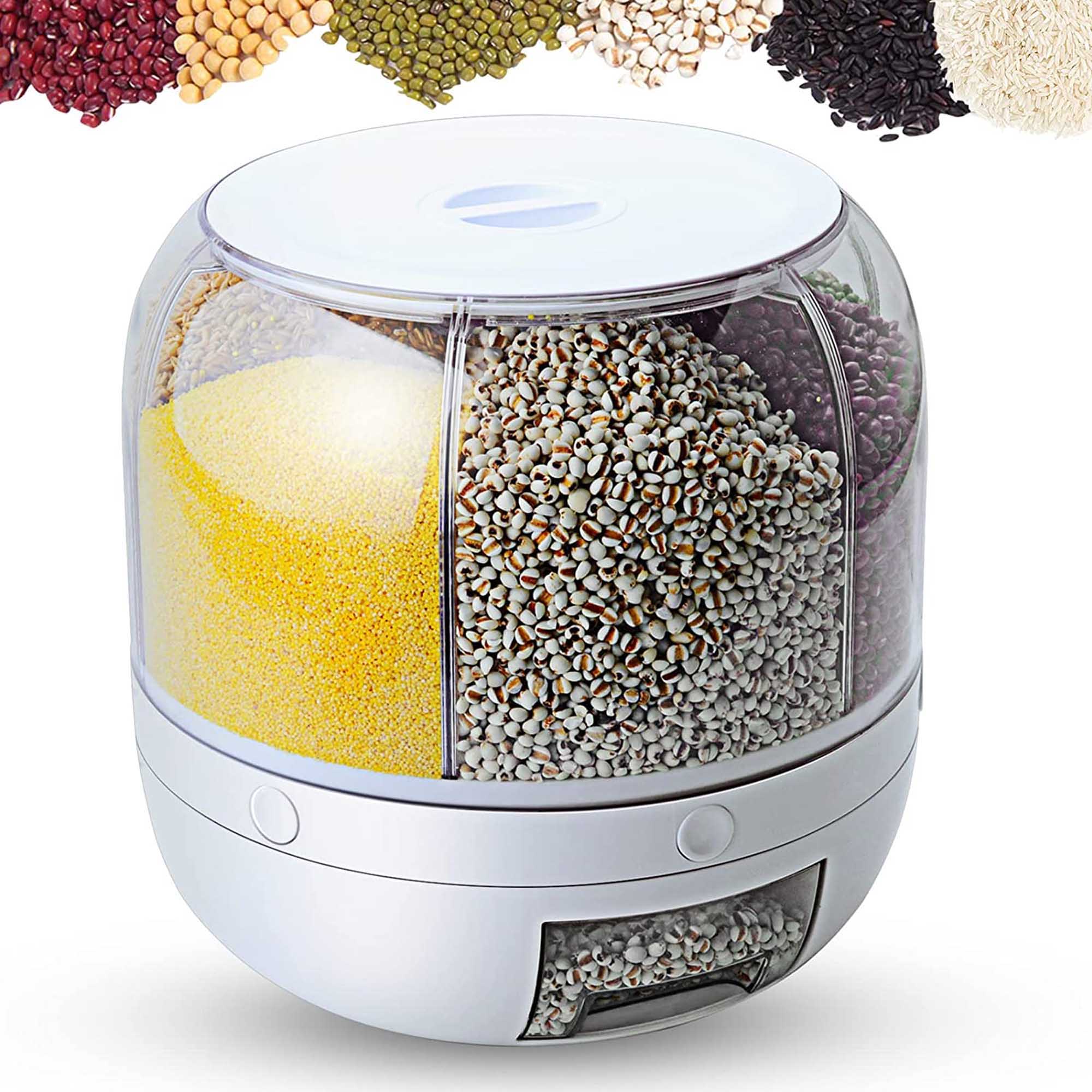Dispensador De Semillas Y Cereales Giratorio 6 Espacios Kb39
