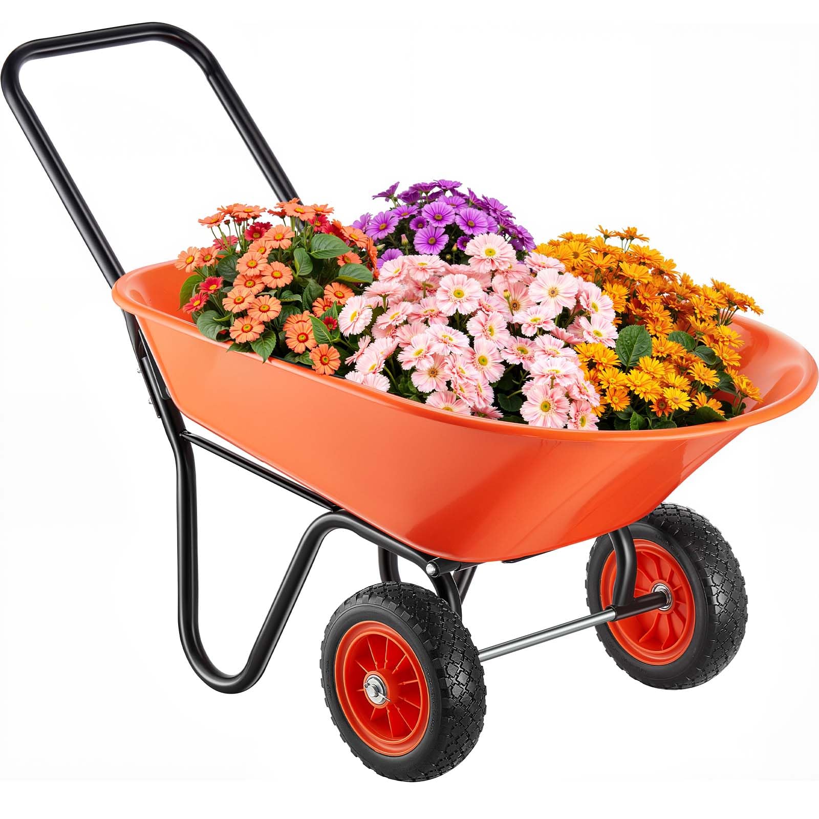 Carretilla Vevor De 5 Pies Cúbicos, Carga 180 Kg, Capacidad 180 Kg - Venta Internacional.