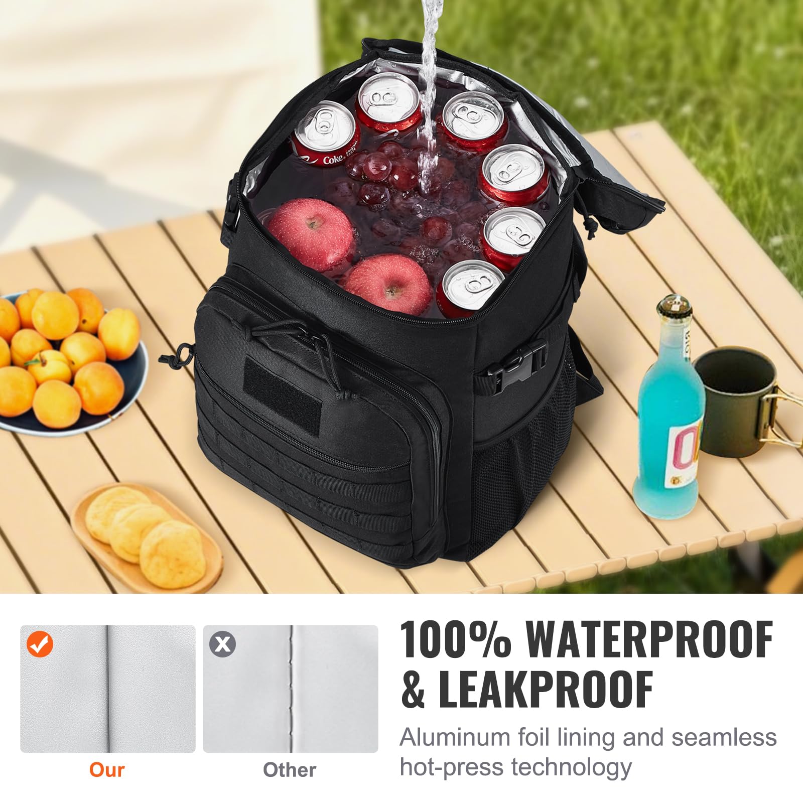 Foto 5 pulgar | Mochila Táctica Vevor, 25 L, Con Aislamiento, 36 Latas - Venta Internacional.