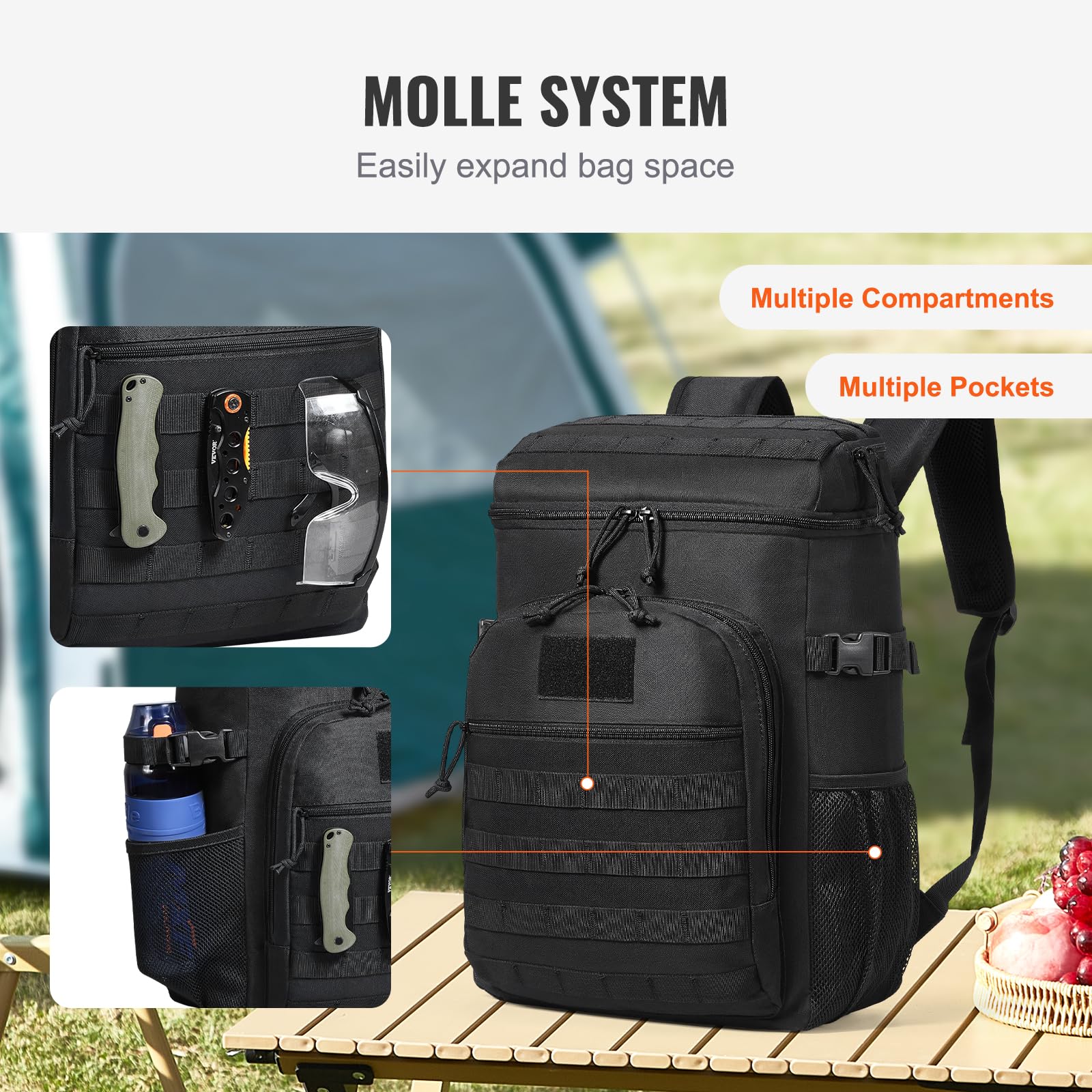 Foto 7 pulgar | Mochila Táctica Vevor, 25 L, Con Aislamiento, 36 Latas - Venta Internacional.