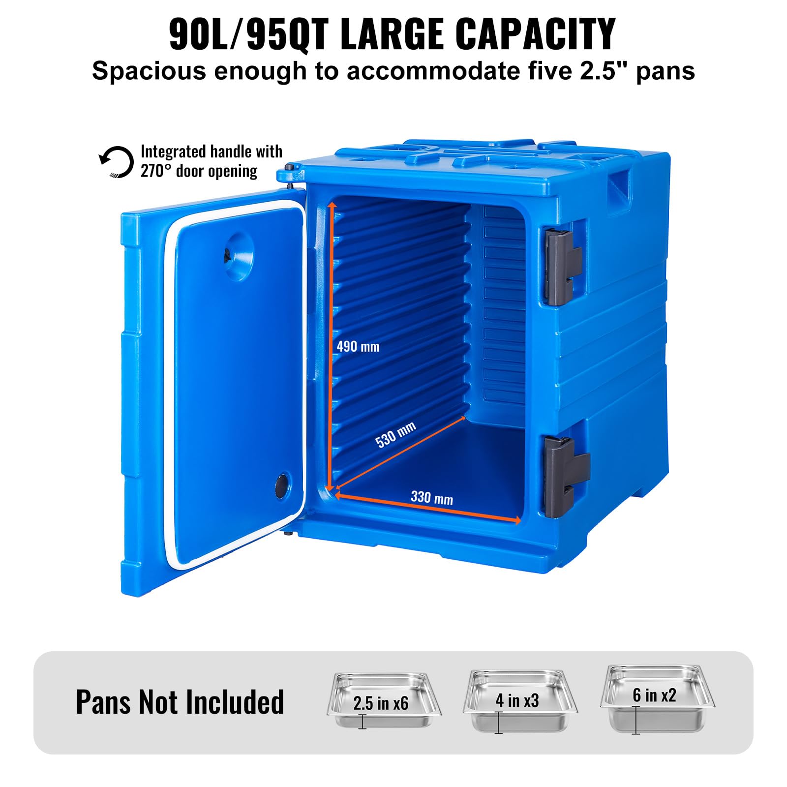 Foto 4 pulgar | Caja Caliente Aislante Vevor, 95 Cuartos De Galón, 90 L, Color Azul - Venta Internacional.