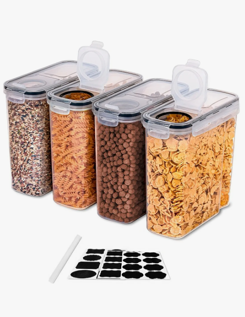 Foto 1 | 4 Contenedores Herméticos De Cereal Multifunción Topper 2.5 L