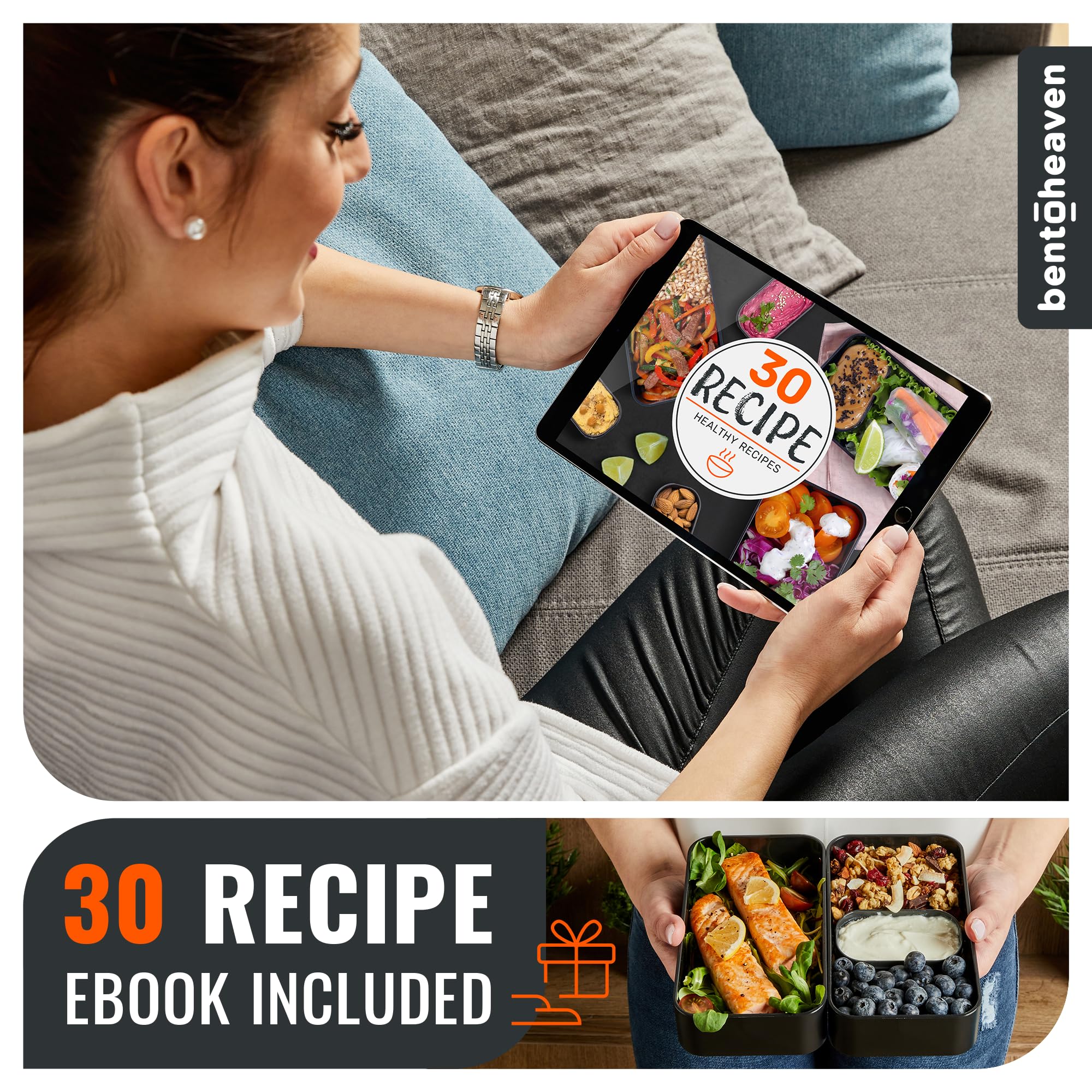 Foto 5 | Bento Box Bentoheaven Premium Para Adultos Con Utensilios Y Palillos - Venta Internacional.