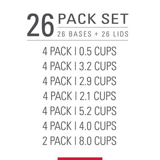 Foto 3 | Recipientes Rubbermaid Takealongs Para Almacenar Alimentos, Juego De 26 - Venta Internacional.