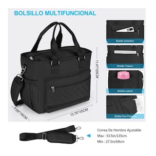 Foto 2 | Lonchera Bolsa Térmica Lab.g Gran Capacidad Portátil Fiambrera 16l Negro