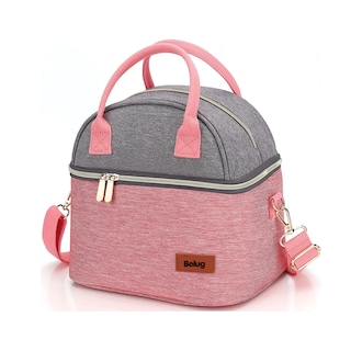 Foto 1 | Lonchera Térmicas Belug, Bolsa Almuerzo Para Dama Rosa Gris Pinkgray