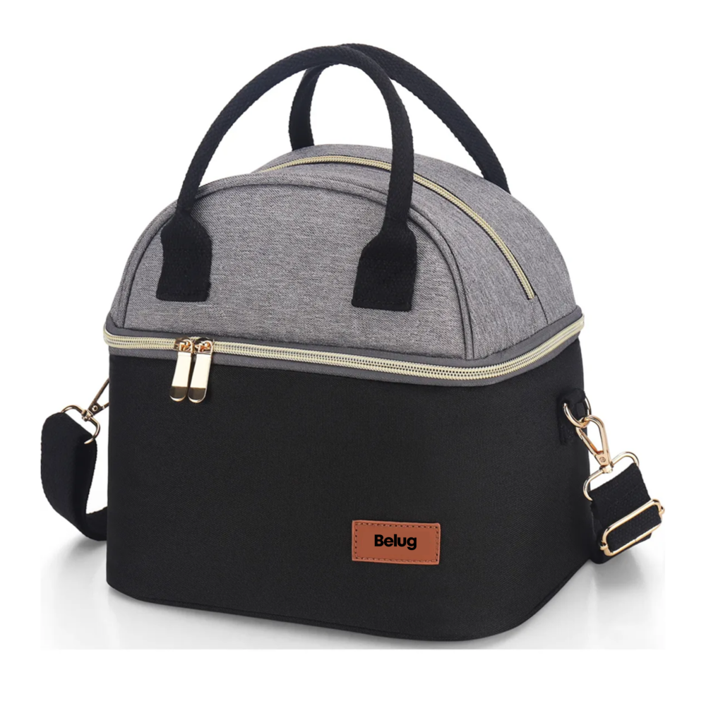 Foto 1 | Lonchera Térmicas Belug  Bolsa Almuerzo Para Dama Negro Gris Blackgray