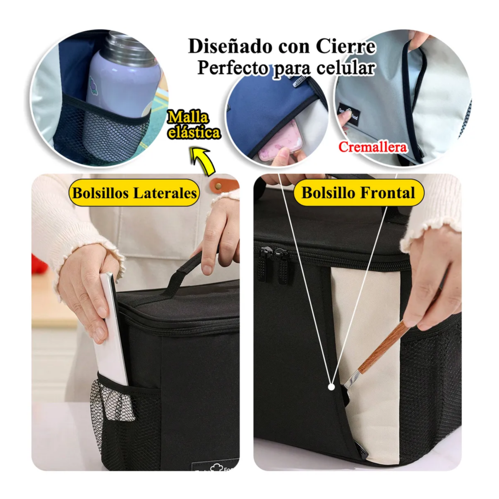 Foto 3 pulgar | Loncheras Térmicas Lab.g   Bolsa Negra Para Dama
