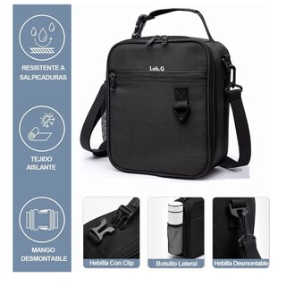 Foto 3 | Bolsa De Almuerzo Para Hombres Lab.g, Negro