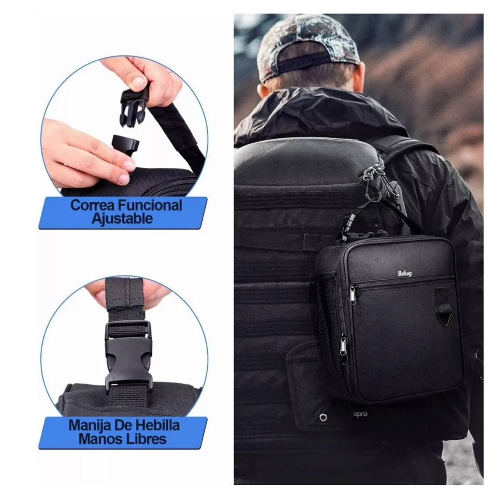 Foto 3 pulgar | Bolsa De Almuerzo Para Hombres Belug, Negro
