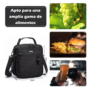 Foto 3 | Bolsa De Almuerzo Para Hombres Belug, Negro