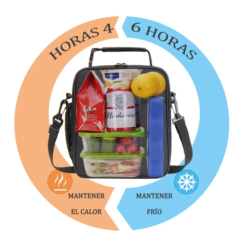 Foto 5 | Bolsa De Almuerzo Para Hombres Belug, Negro