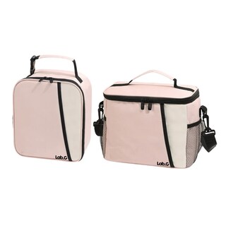 Foto 1 | 2pcs Lonchera Térmica Bolsa Escolar Portátil 9l+7l Lab.g, Rosa Blanco