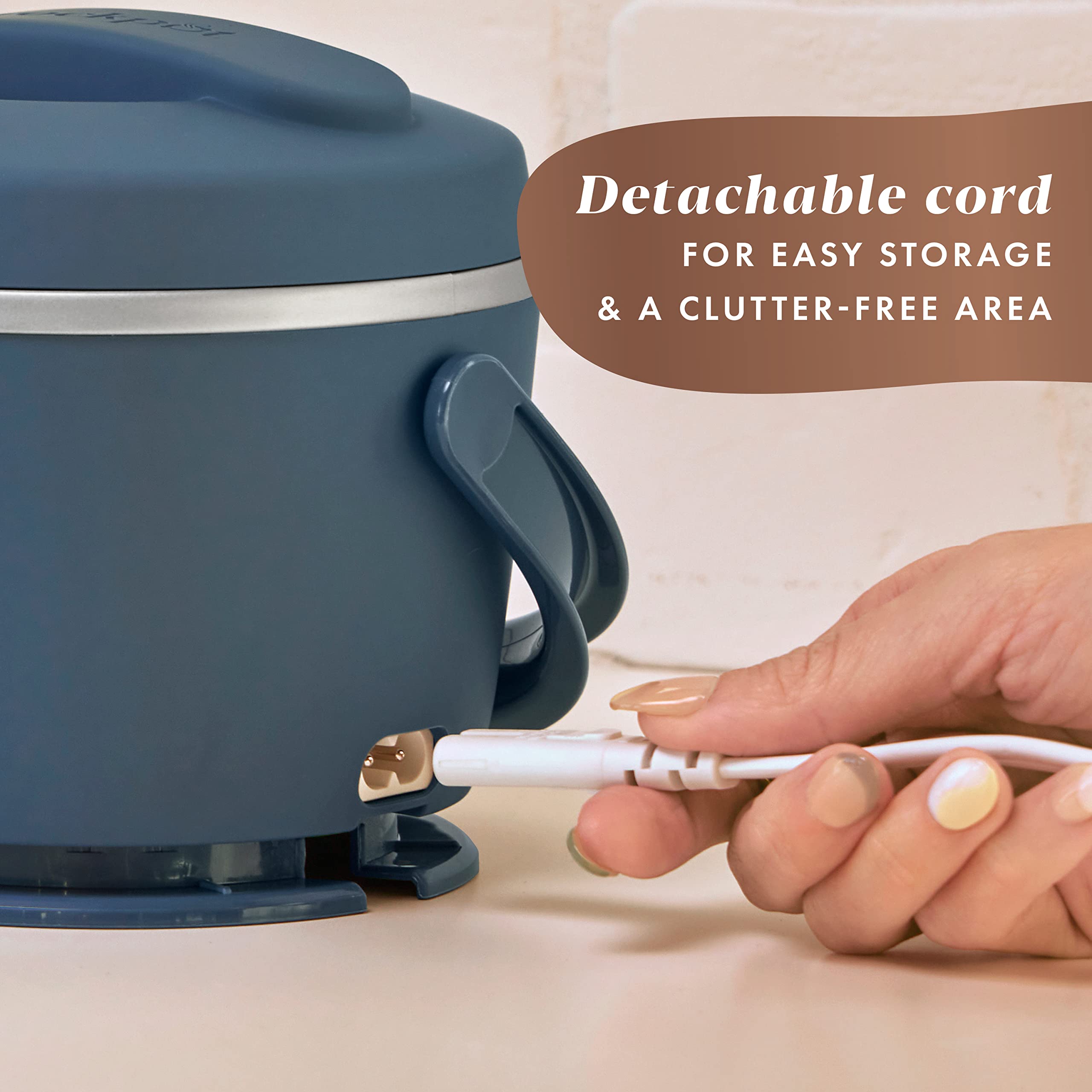 Foto 4 pulgar | Lonchera Eléctrica Crock-pot De 600 Ml, Azul Desteñido, Portátil - Venta Internacional.