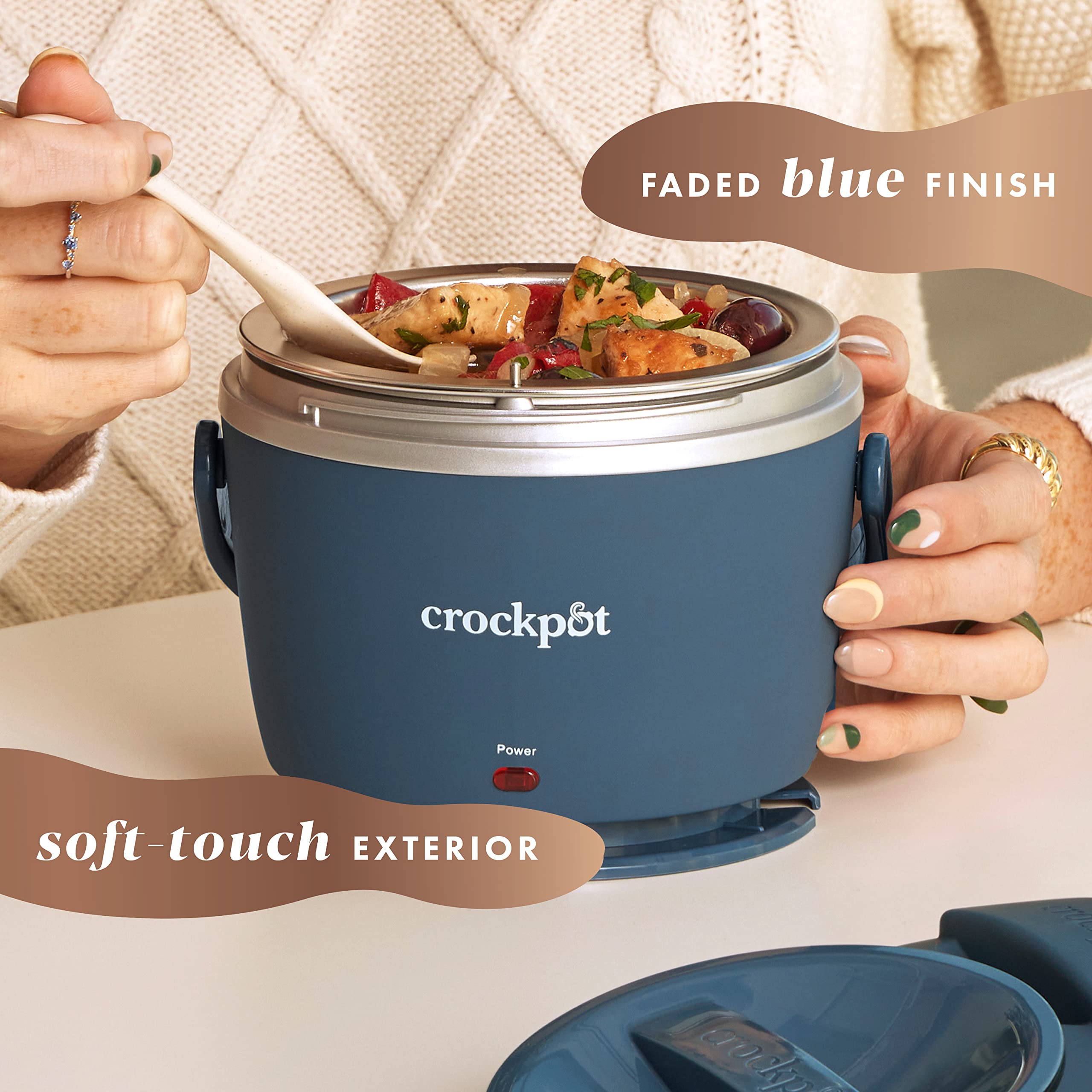 Foto 5 | Lonchera Eléctrica Crock-pot De 600 Ml, Azul Desteñido, Portátil - Venta Internacional.