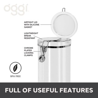 Foto 2 | Recipiente De Almacenamiento De Alimentos Oggi, Recipiente Transparente De 1800 Ml Con Tapa - Venta Internacional.