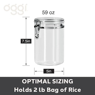 Foto 5 | Recipiente De Almacenamiento De Alimentos Oggi, Recipiente Transparente De 1800 Ml Con Tapa - Venta Internacional.