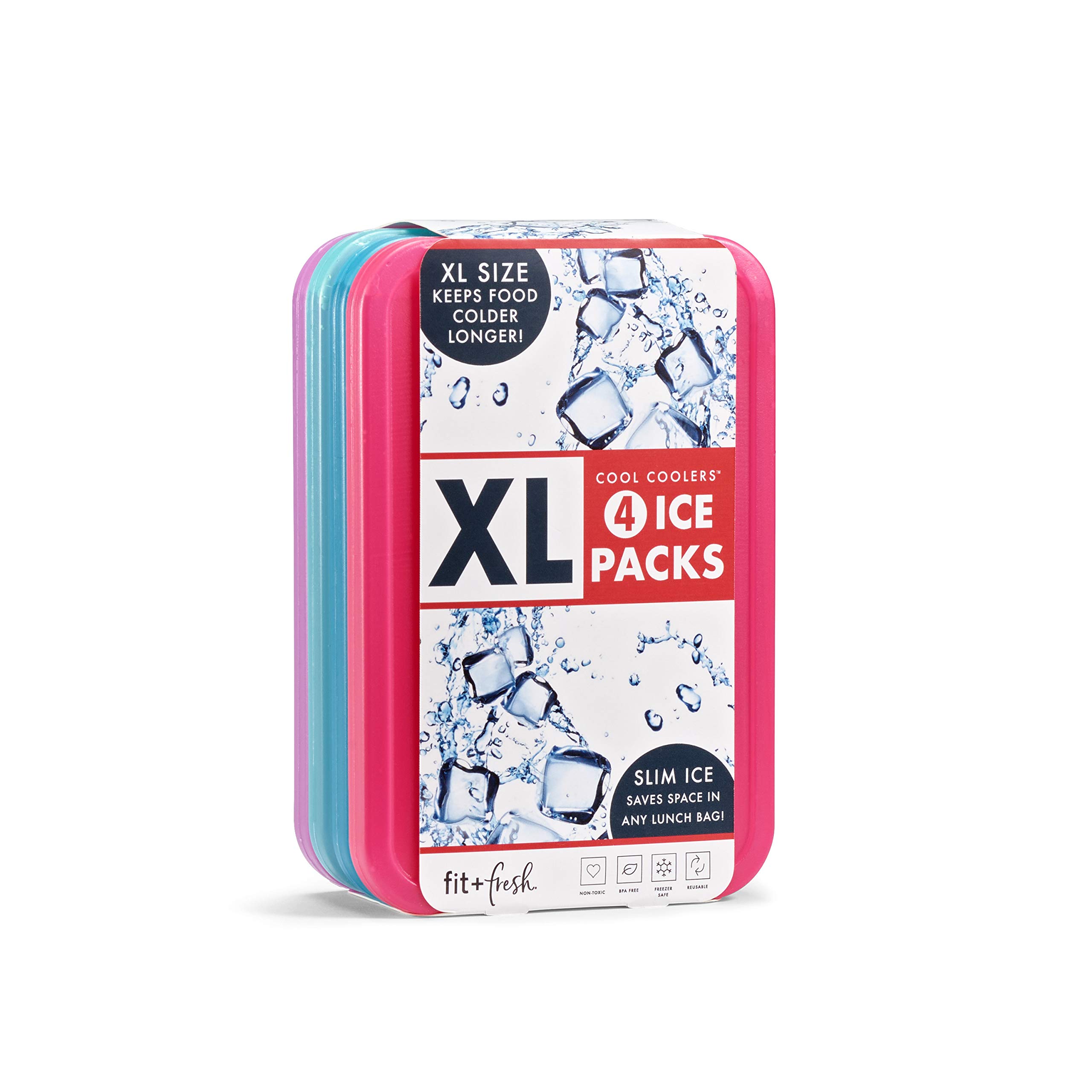 Ice Packs Fit & Fresh Cool Cool Coolers Xl Slim, Paquete De 4 - Venta Internacional.