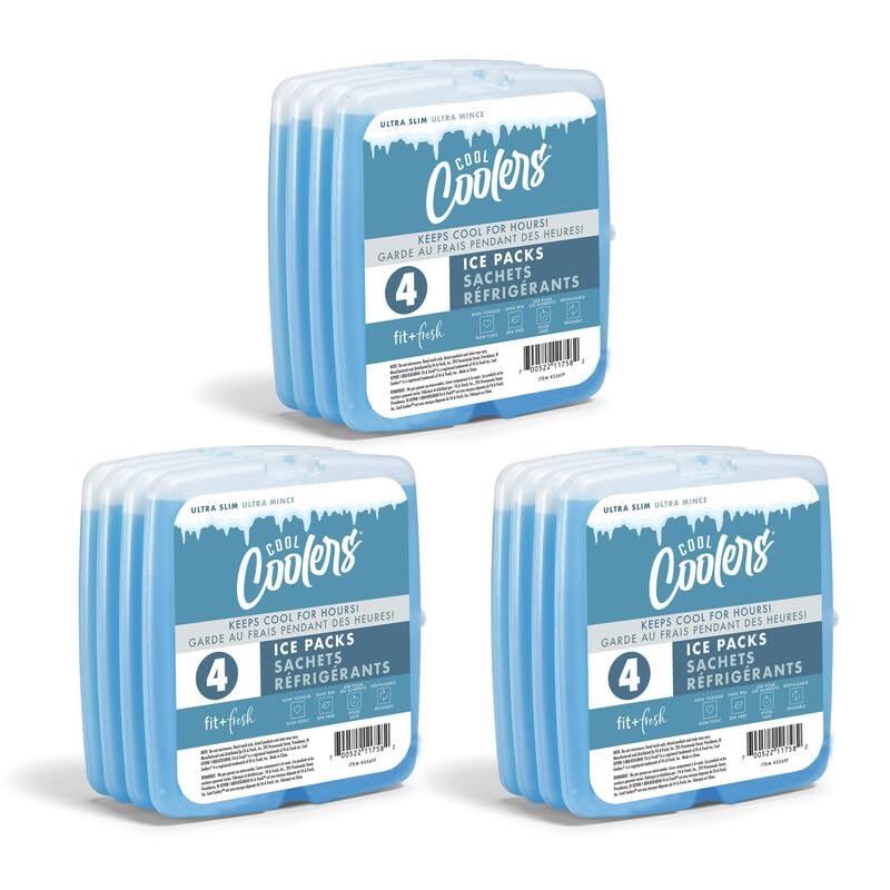 Foto 2 pulgar | Enfriadores Ice Packs Fit + Fresh Cool, Reutilizables, Azules, Paquete De 12 - Venta Internacional.