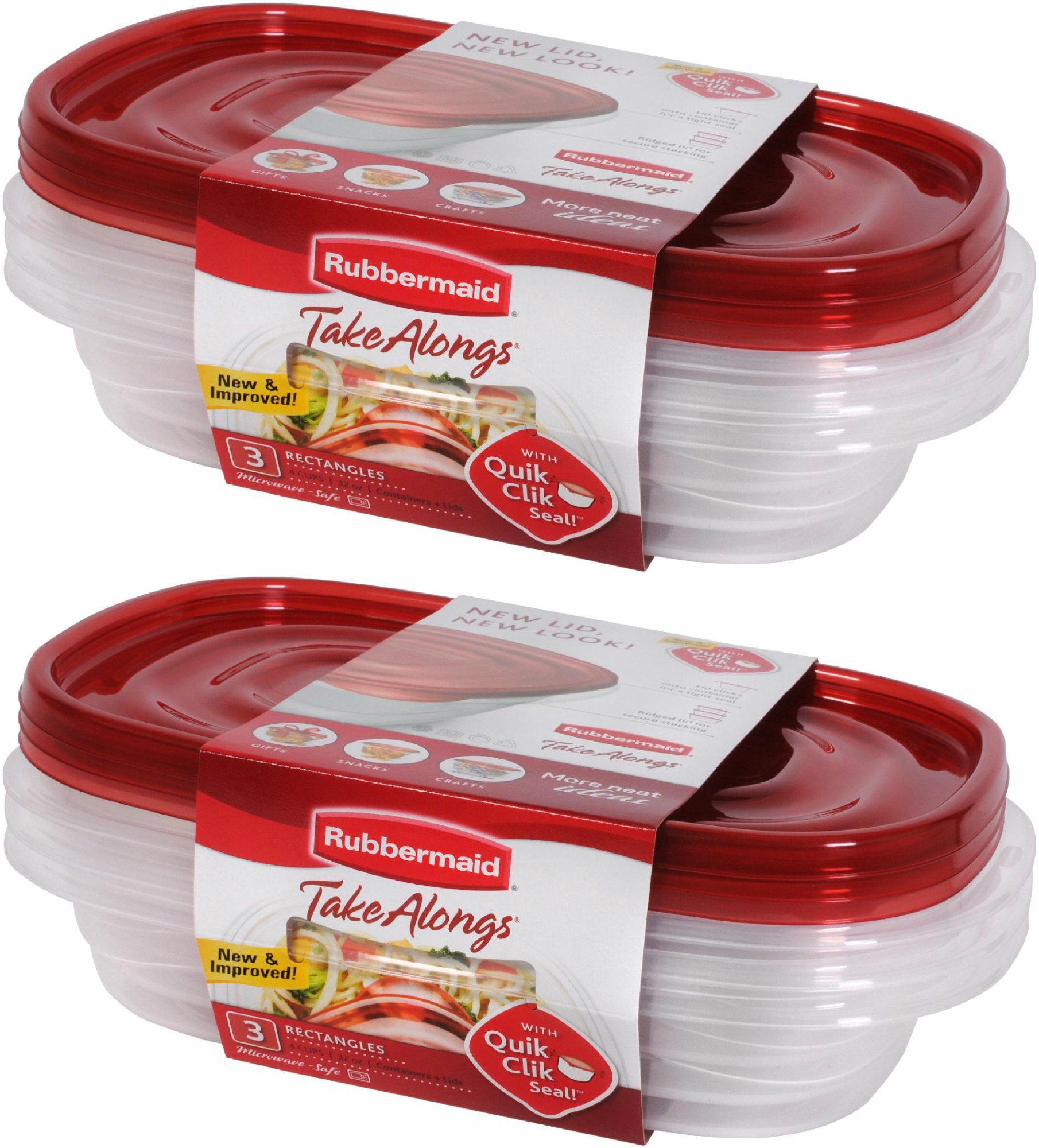 Foto 2 pulgar | Recipiente Para Comida Rubbermaid Take Alongs, 950 Ml, 2 Paquetes De 3 - Venta Internacional.