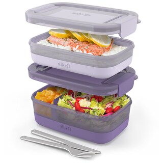 Foto 1 | Lonchera Bento Box Para Almacenamiento De Alimentos Ello Wisteria, Paquete De 2 - Venta Internacional.