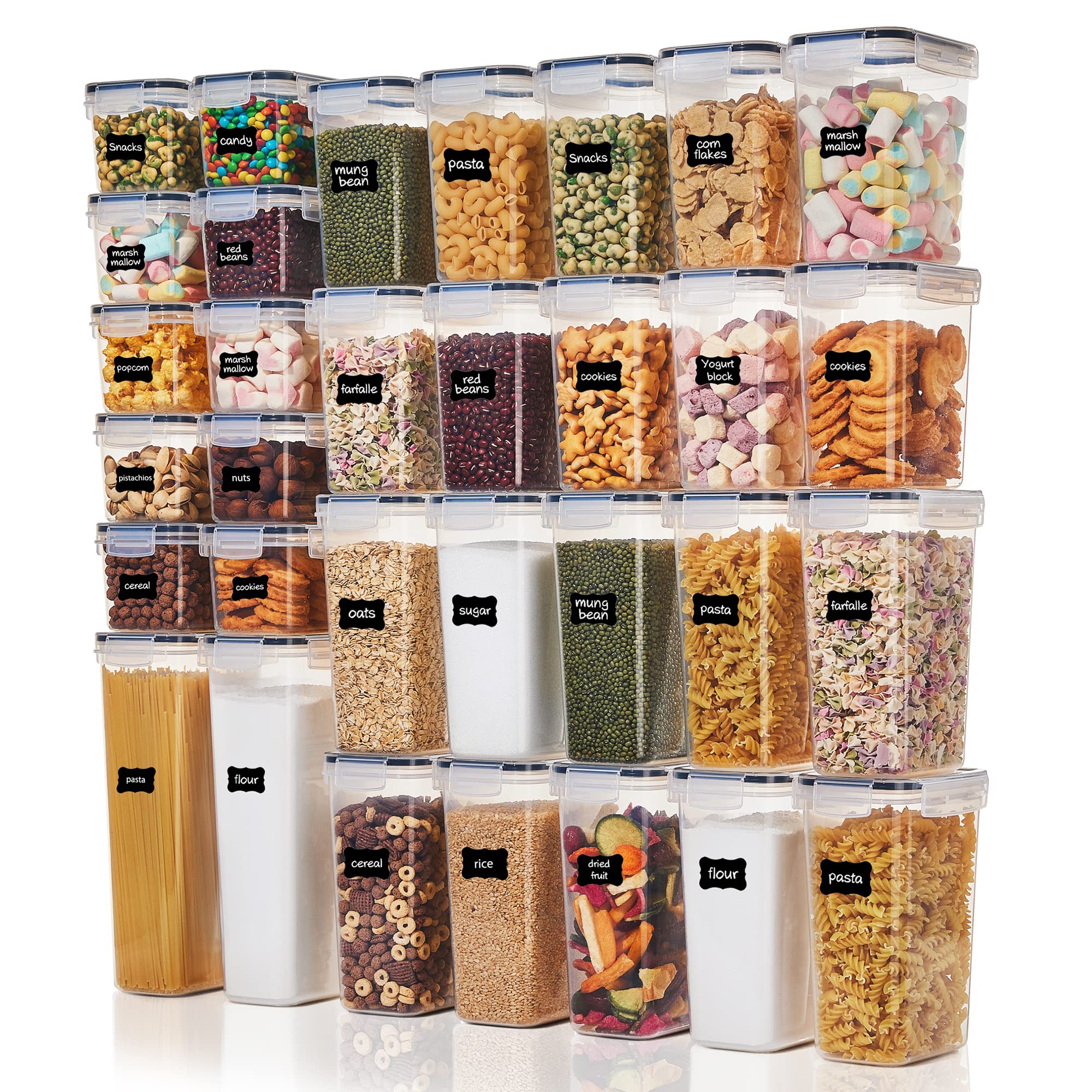 Foto 2 pulgar | Juego De Recipientes De Almacenamiento De Alimentos Vtopmart De 32 Piezas De Plástico Sin Bpa - Venta Internacional.