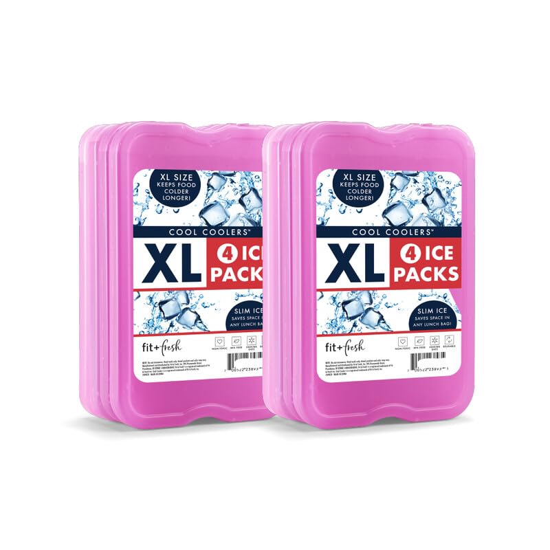 Foto 3 pulgar | Enfriadores Ice Packs Fit + Fresh Cool, Reutilizables, Xl, Delgados, 8 Unidades, Color Morado - Venta Internacional.
