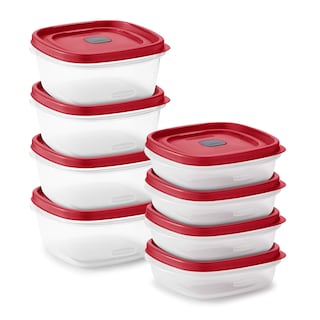 Foto 1 | Set De Almacenamiento De Alimentos Rubbermaid, 16 Piezas, Plástico Sin Bpa, Rojo - Venta Internacional.