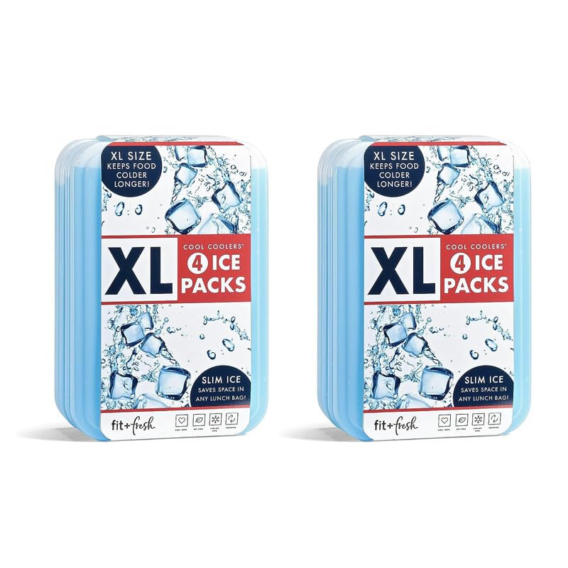Foto 2 | Enfriadores Ice Packs Fit + Fresh Cool, Reutilizables, Xl, Paquete De 8 Unidades, Azul Transparente - Venta Internacio