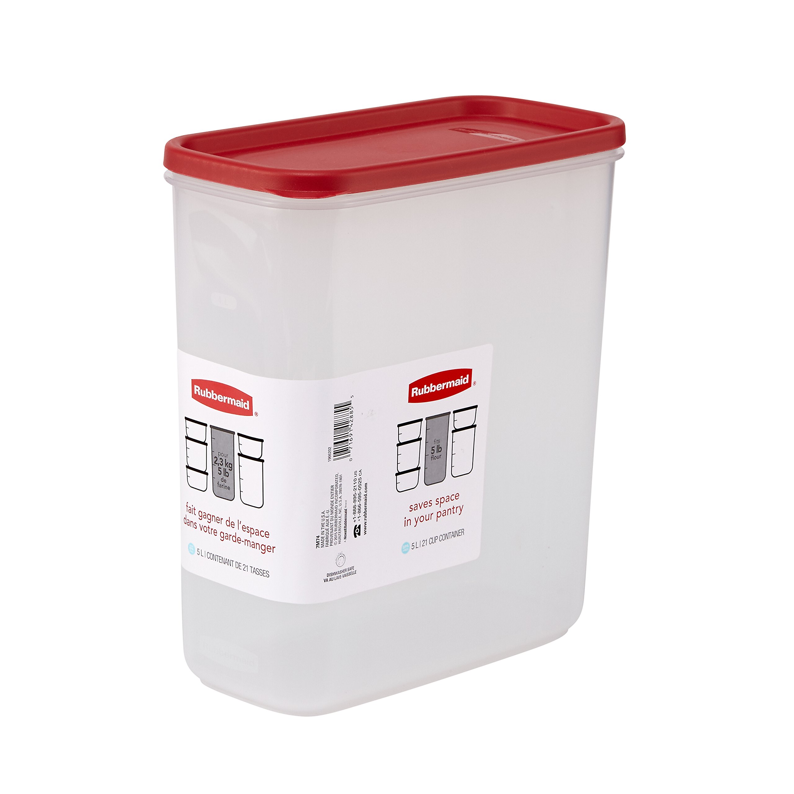 Foto 7 pulgar | Recipiente Rubbermaid Para Alimentos Secos, 21 Tazas, 5 L, Transparente, 1776473 - Venta Internacional.