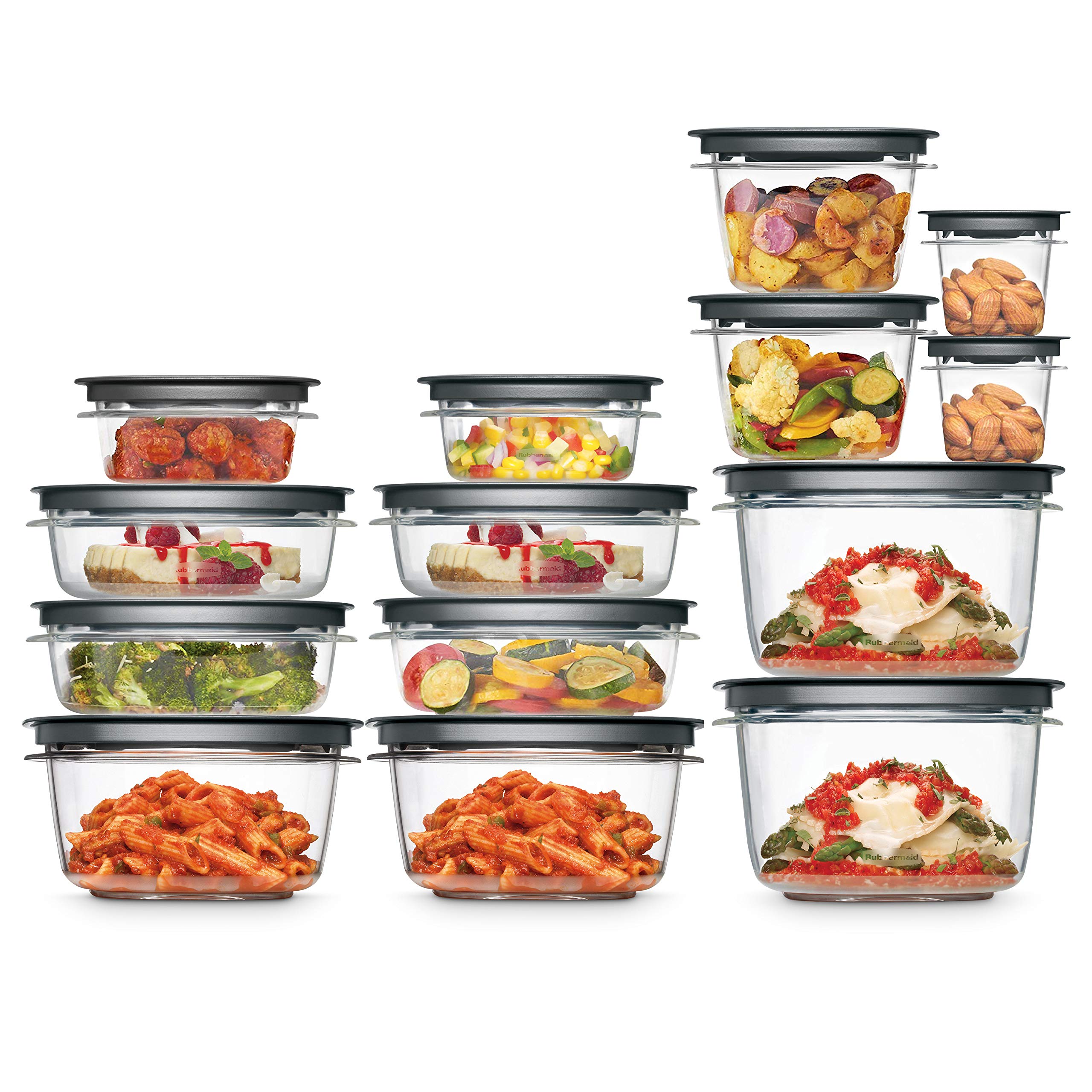 Foto 1 | Recipientes Rubbermaid Para Almacenamiento De Alimentos, 28 Piezas, Transparentes Y Grises - Venta Internacional.