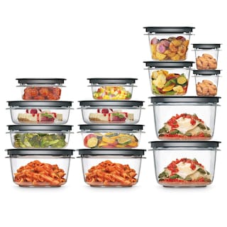 Foto 1 | Recipientes Rubbermaid Para Almacenamiento De Alimentos, 28 Piezas, Transparentes Y Grises - Venta Internacional.