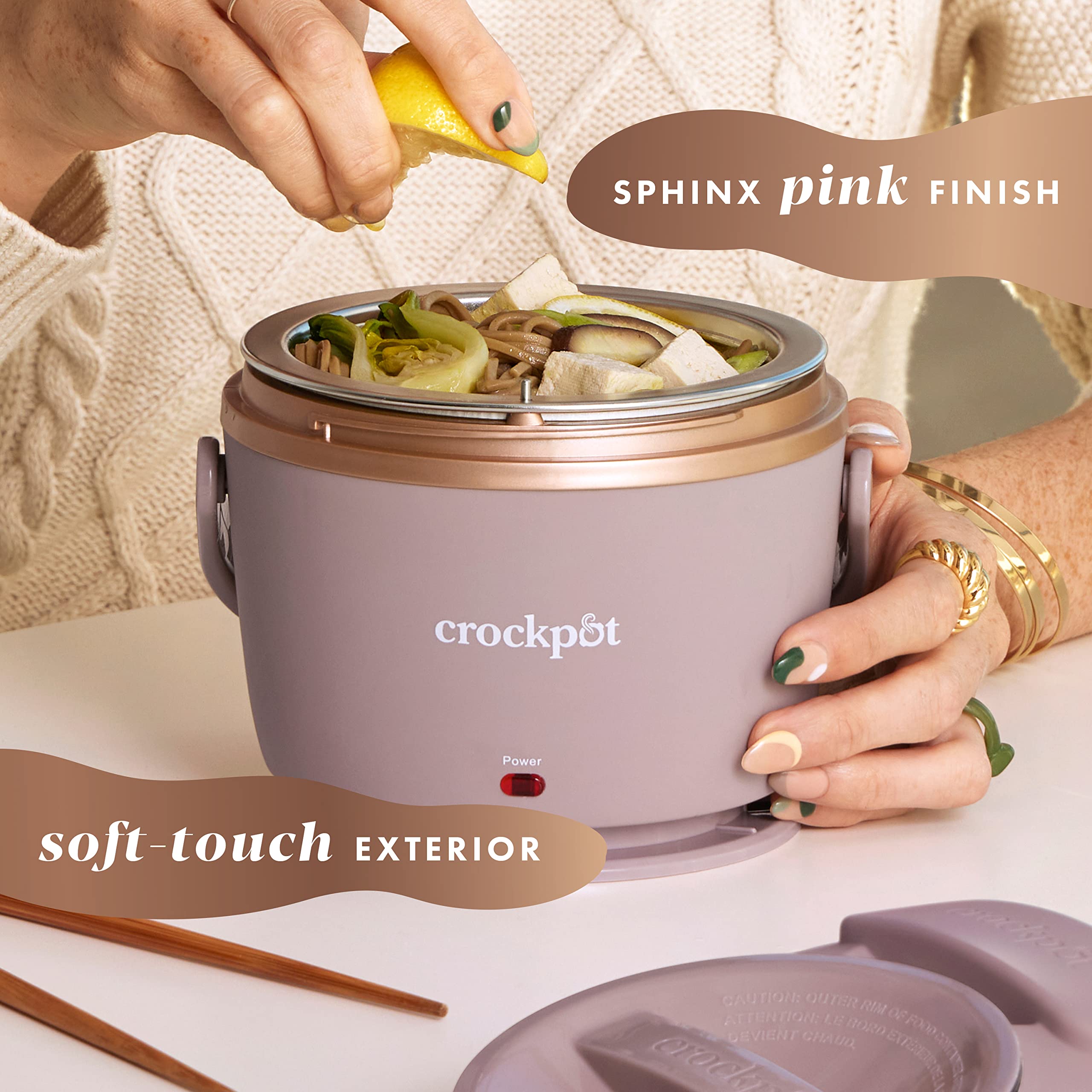 Foto 6 pulgar | Fiambrera Eléctrica Crock-pot, 600 Ml, Portátil, Para Calentar Alimentos, Color Rosa - Venta Internacional.