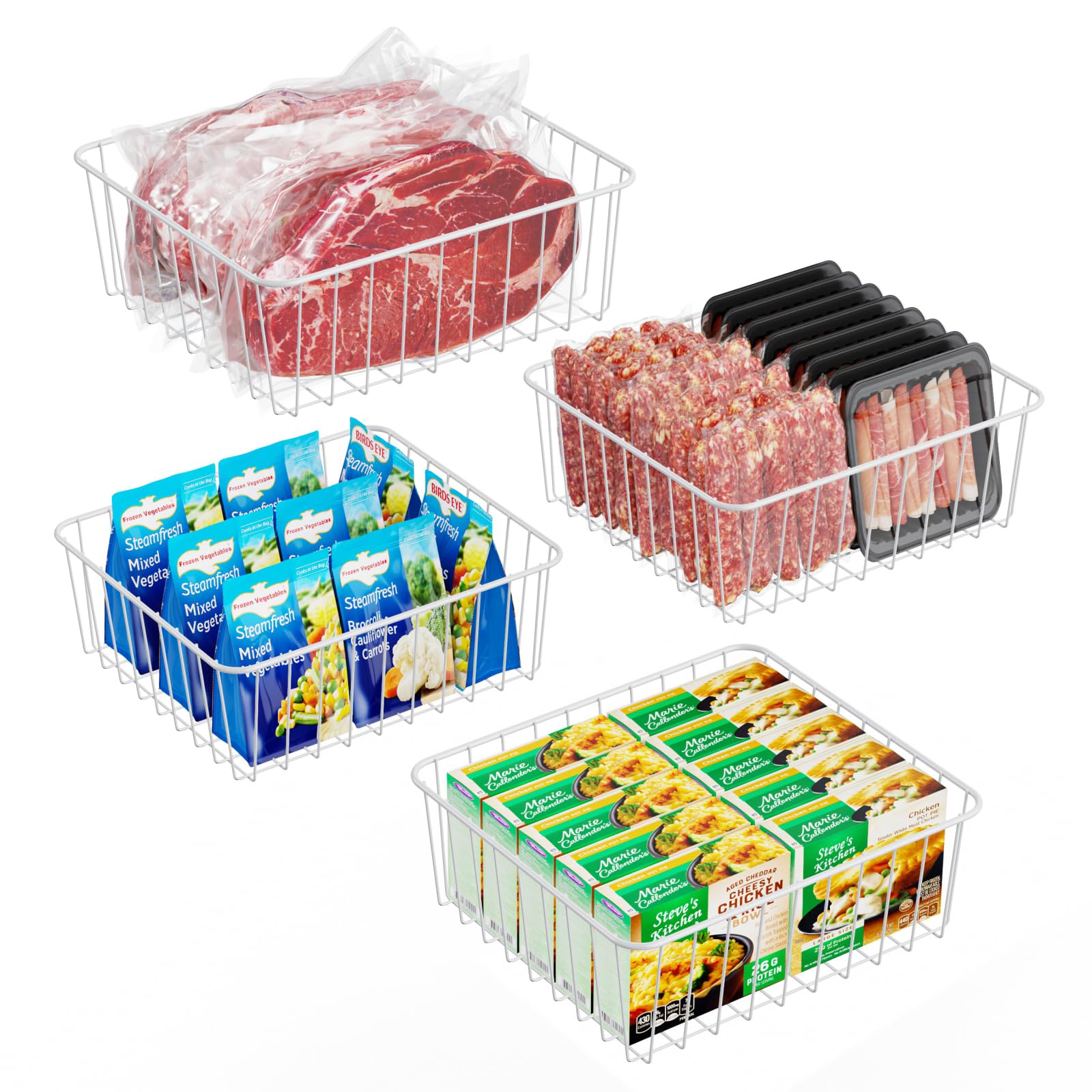 Foto 1 | Contenedores Organizadores Ispecle, Paquete De 4, Para Congelador De 150 A 200 Litros - Venta Internacional.