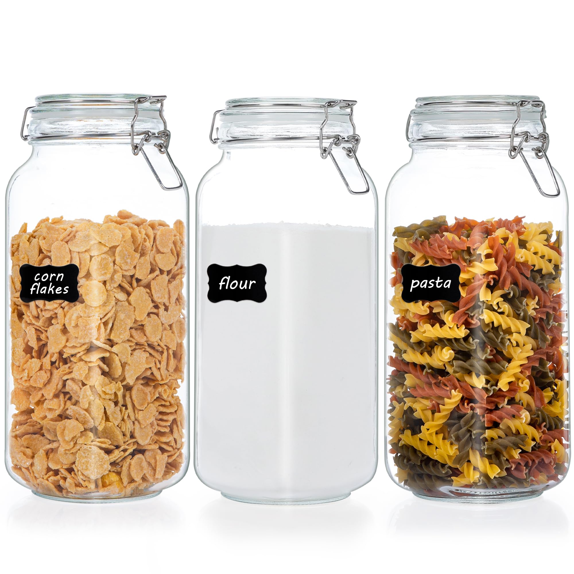 Foto 2 pulgar | Frascos De Vidrio Para Almacenamiento De Alimentos Vtopmart De 2300 Ml Con Tapas Herméticas, Paquete De 3 - Ven