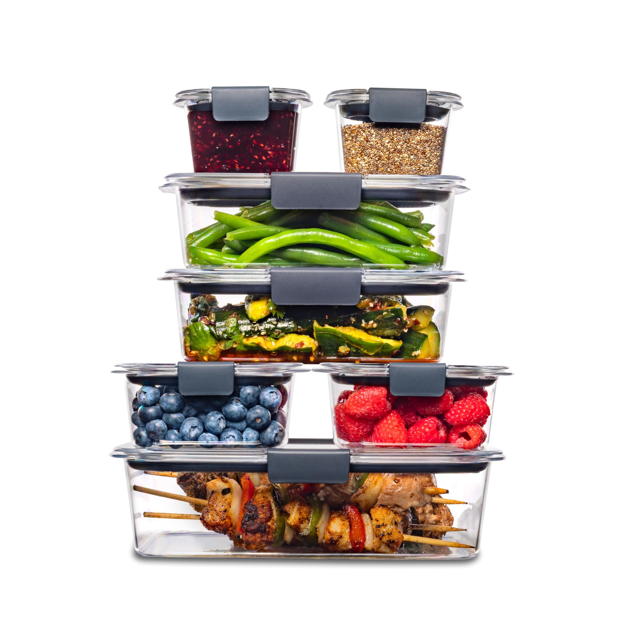 Foto 1 | Recipientes De Almacenamiento De Alimentos Rubbermaid Brilliance Sin Bpa - Venta Internacional.