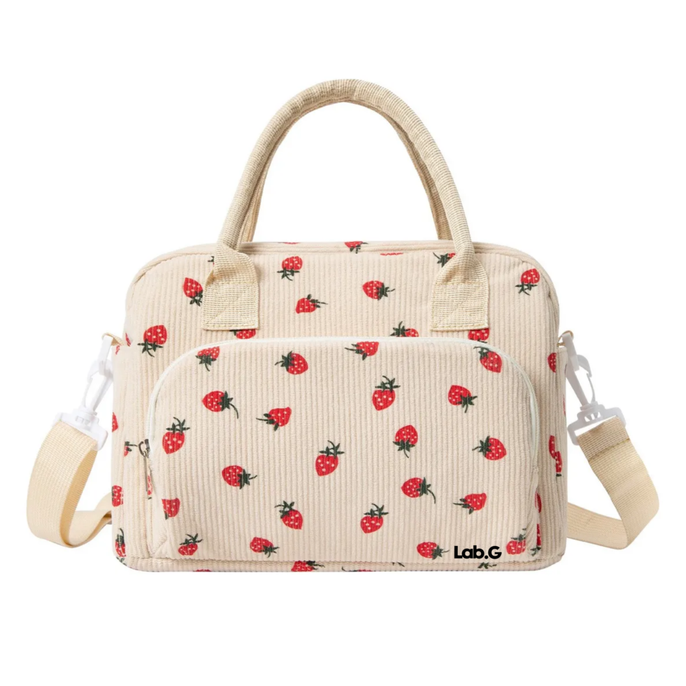 Foto 2 pulgar | Moda Bolsa De Almuerzo Mordisco De Amor Lab.g  Beige Fresas
